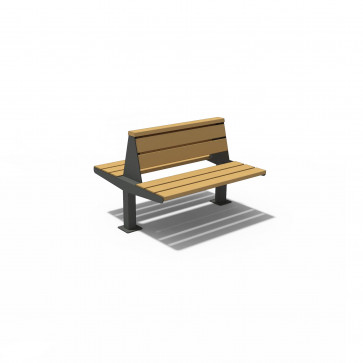 Obojstranná lavička U4 1,2 m (na dlažbu) – Thermo-jaseň + olej