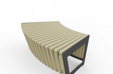 Dvojmiestna oblúková lavica z lamiel A4 – Thermo-jaseň