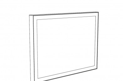 Informačná vitrína L2 na stenu – kalené sklo + LED osvetlenie