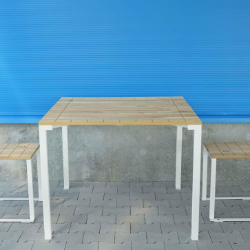 Štvorcový stôl s drážkovaním BISTROT VP - Agát
