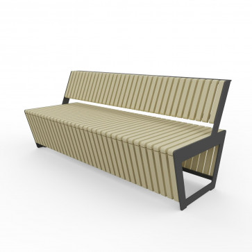 Trojmiestna lavička z lamiel A4 bez podrúčiek – Jatoba