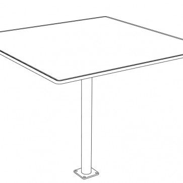 Štvorcový stôl TINA VP - HPL