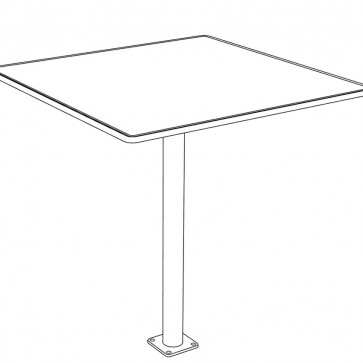 Štvorcový stôl TINA VP - HPL, menší
