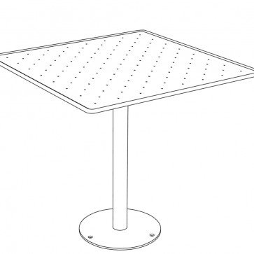 Štvorcový stôl TINA VP s podstavcom, menší