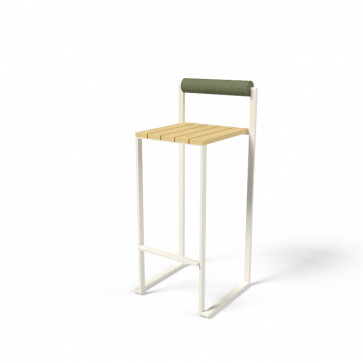 Barová stolička BISTROT s opierkou - Agát 430x395x1005mm