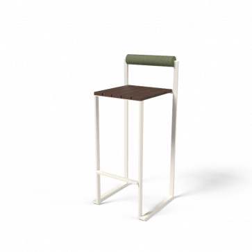 Barová stolička BISTROT s opierkou - Ipe + olej 430x395x1005mm