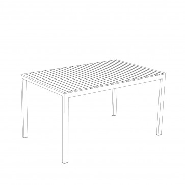 Vysoký obdĺžnikový stôl CORA - termo-jaseň + olej 1415x865x755mm