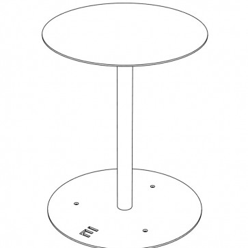 Stôl SPULKA VP ø 60 cm s podstavcom