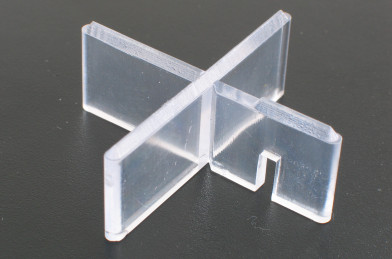 Krížik na spoje 50x50x18x3 mm - transparentný