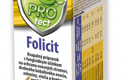 Folicit 100ml - Kvapalný prípravok s fungicídnym účinkom na ochranu ovocných stromov, bobuľového ovocia, zeleniny, viniča a kvetov proti hubovým chorobám