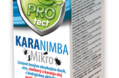 Karanimba mikro 100ml - Listové hnojivo obsahujúce dusík, síru, mibový a karanja olej s biologickou aktivitou proti cicavým a žravým škodcom