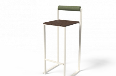 Barová stolička BISTROT s opierkou - Ipe + olej 430x395x1005mm